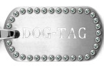 write on a blinged out dogtag