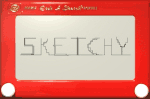 writing with an etch-a-sketch